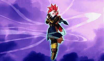 Red-Haired Person Purple Background Db-Com GIF