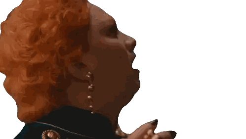 Red-Haired Woman Asking What Is This Sticker