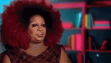 Red Haired Woman Doing Head Shake GIF
