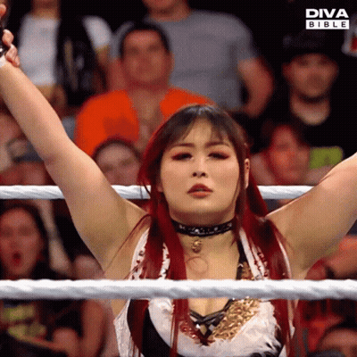 Red-Haired Woman In Diva Bible Wrestling Ring GIF