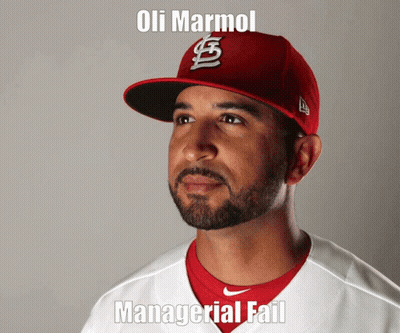Red Hat Man Oli Marmol Managerial Fail GIF