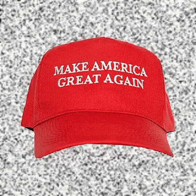 Red Hat Saying Make America Great Again GIF