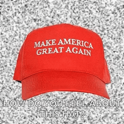 Red Hat With Make America Great Again Embroidered GIF