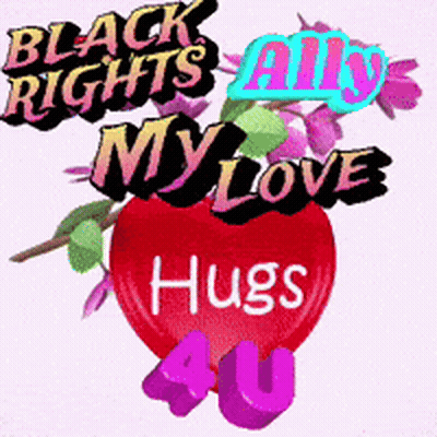 Red Heart Black Rights My Love Hugs Au GIF