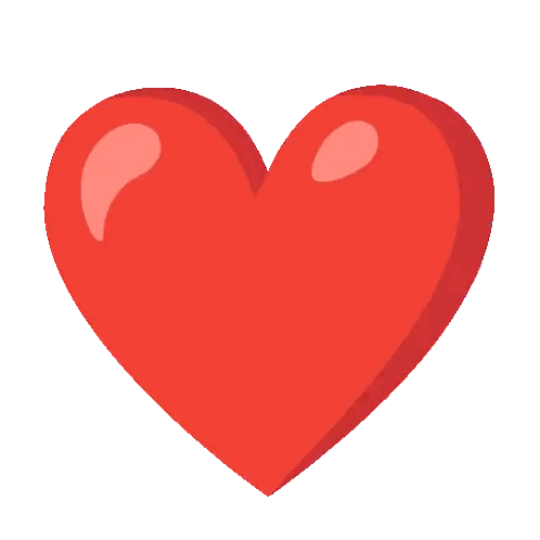 Red Heart Cartoon Sticker