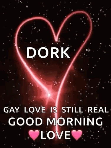 Red Heart Dork Gay Love Good Morning GIF