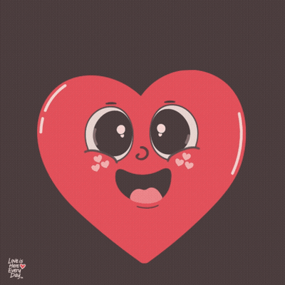 Red Heart Face With Love You Pops GIF