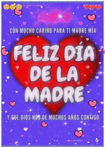 Red Heart Feliz Dia De La Madre Purple GIF