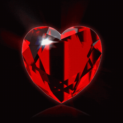 Red Heart Glowing In The Dark GIF