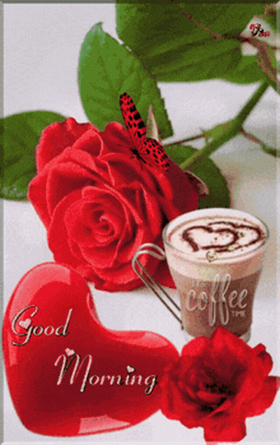 Red Heart Good Morning GIF