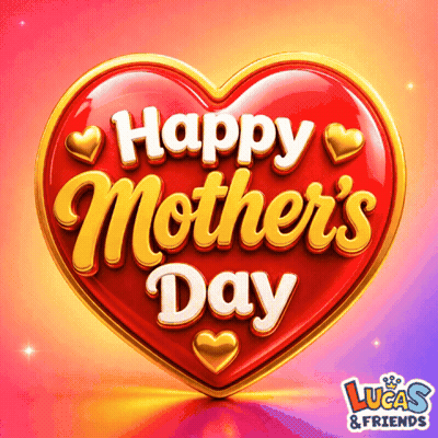 Red Heart Happy Mothers Day GIF