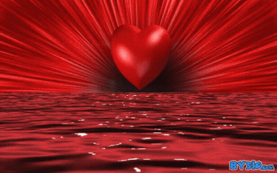 Red Heart In Ocean GIF