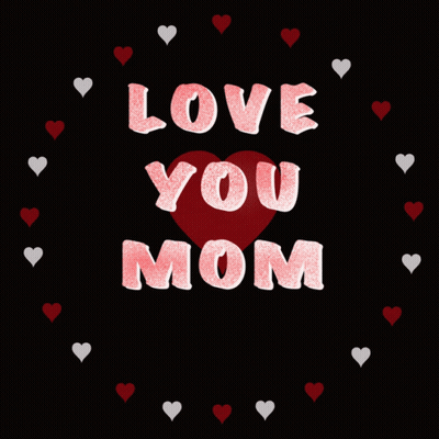 Red Heart Love You Mom GIF