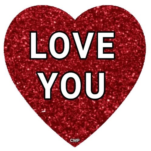 Red Heart Love You Sticker