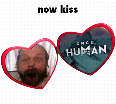 Red Heart Mirror With Man Saying Now Kiss GIF