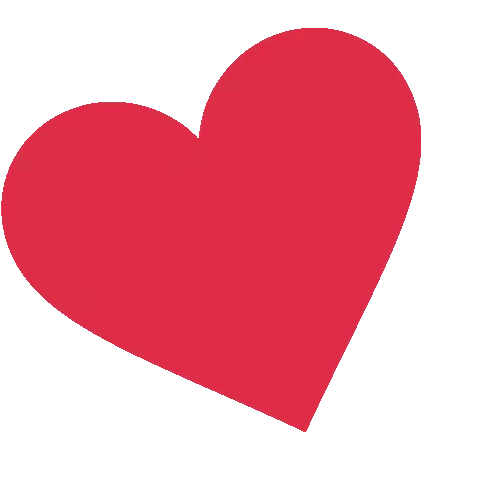 Red Heart No Shadow Sticker