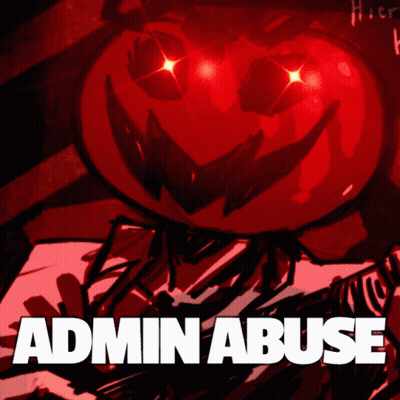 Red Heart Poster Saying Admin Abuse GIF