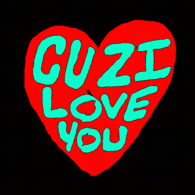 Red Heart Saying Cuz I Love You GIF