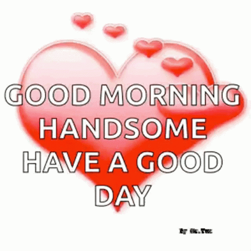 Red Heart Saying Good Morning GIF