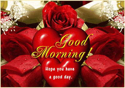 Red Heart Saying Good Morning Hope You Have A Good Day GIF