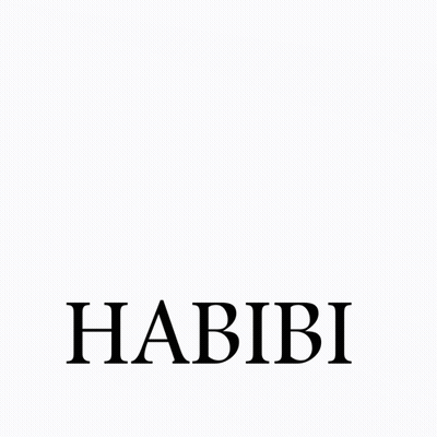 Red Heart Saying Habibi GIF