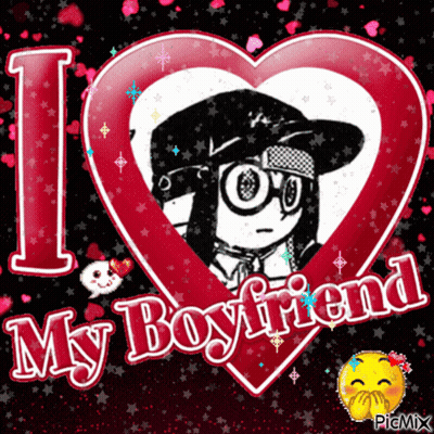Red Heart Saying I Love My Boyfriend GIF