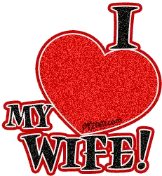 Red Heart Saying I Love My Wife Sticker