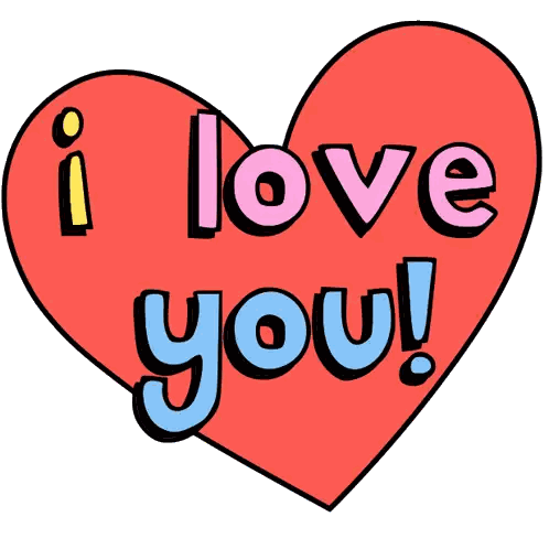 Red Heart Saying I Love You Sticker