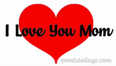 Red Heart Saying I Love You Mom GIF