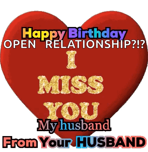 Red Heart Saying I Miss You My Husband GIF