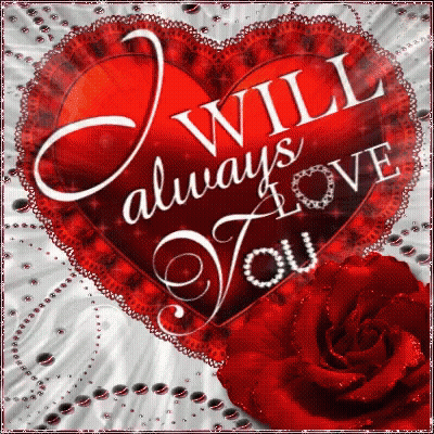 Red Heart Saying I Will Always Love You GIF