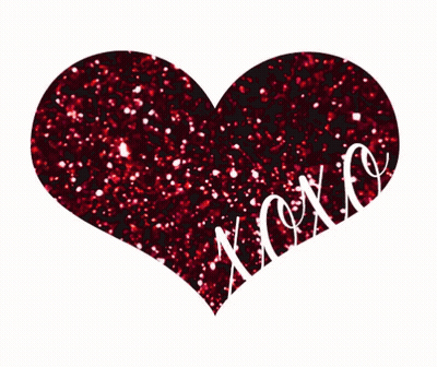 Red Heart Saying XOXO GIF