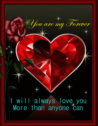 Red Heart Saying You Are My Forever GIF