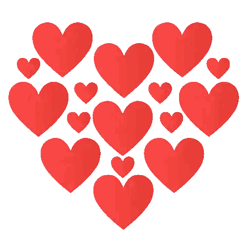 Red Heart Surrounded By PCM Watermark Sticker