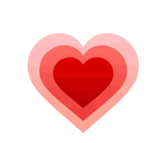 Red Heart Surrounded By Pink Heart Sticker