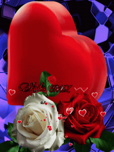 Red Heart Surrounded by Roses Santa Cruz