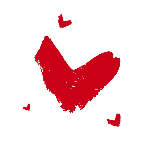 Red Heart Surrounded By Smaller Hearts Sticker