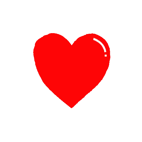 Red Heart Surrounded By Smaller Hearts Sticker