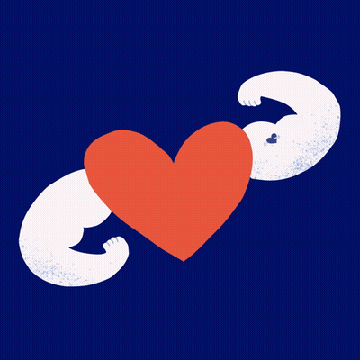 Red Heart Surrounded By White Muscles GIF