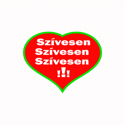 Red Heart Szívesen Szivesen Szivesen GIF