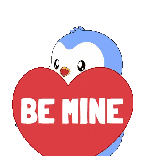 Red Heart With Be Mine Sticker