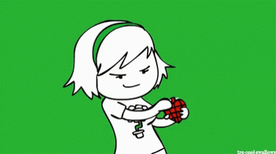 Red Heart With Black Lines On Green Background GIF