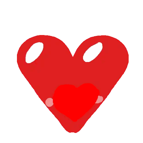 Red Heart With Blue Arrow Sticker