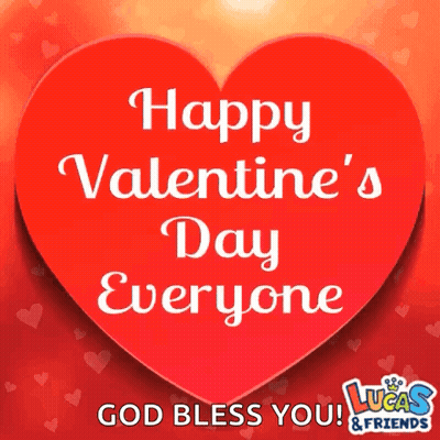 Red Heart With Happy Valentines Day GIF