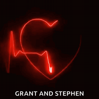Red Heart With Heartbeat Line Grant And Stephen GIF
