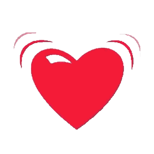 Red Heart With Hole Sticker