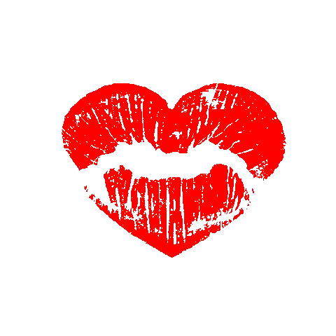 Red Heart With Kiss Sticker
