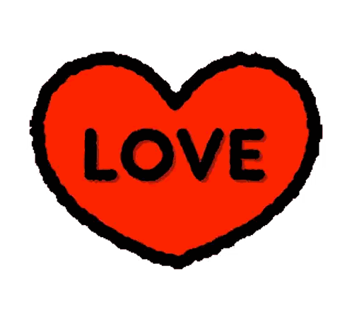 Red Heart With Love Inside Sticker