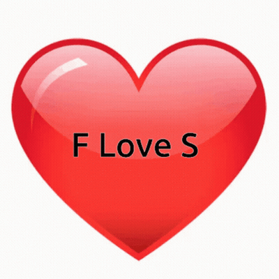 Red Heart With Love Written On It GIF