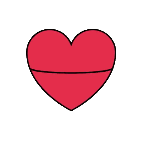 Red Heart With Pyramid Of Smaller Hearts Sticker